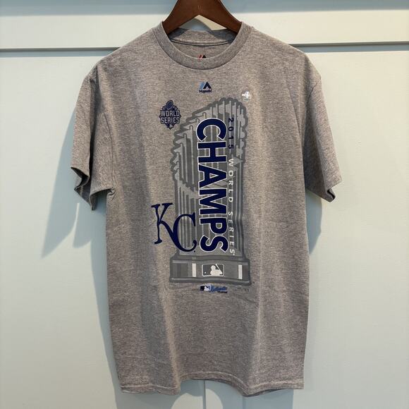 NWT Kansas City Royals Shirt Men Med MLB Baseball 2015 World Series Champs Tee - Picture 3 of 15